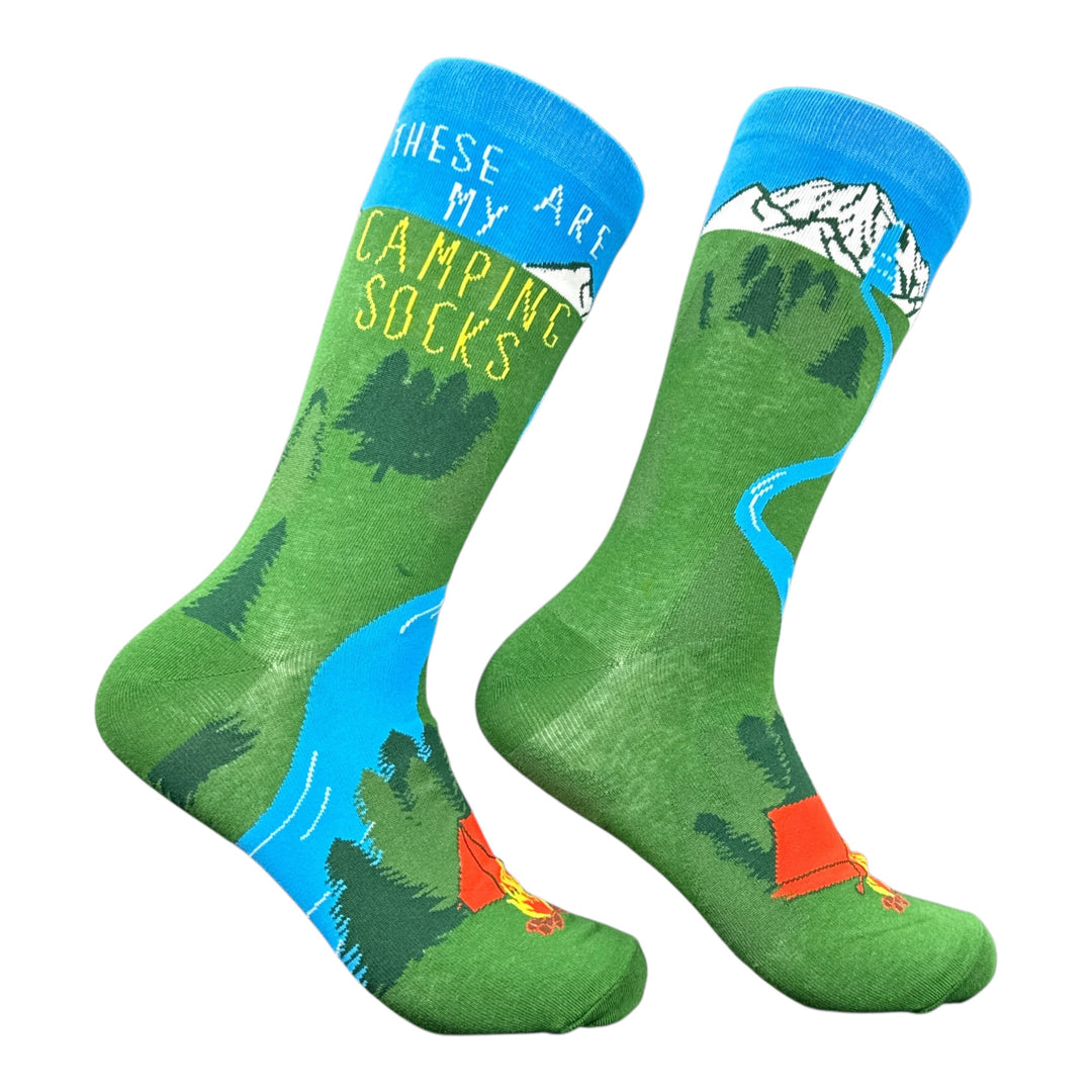 Funny My Camping Socks These Are My Camping Socks Sock Nerdy camping Tee