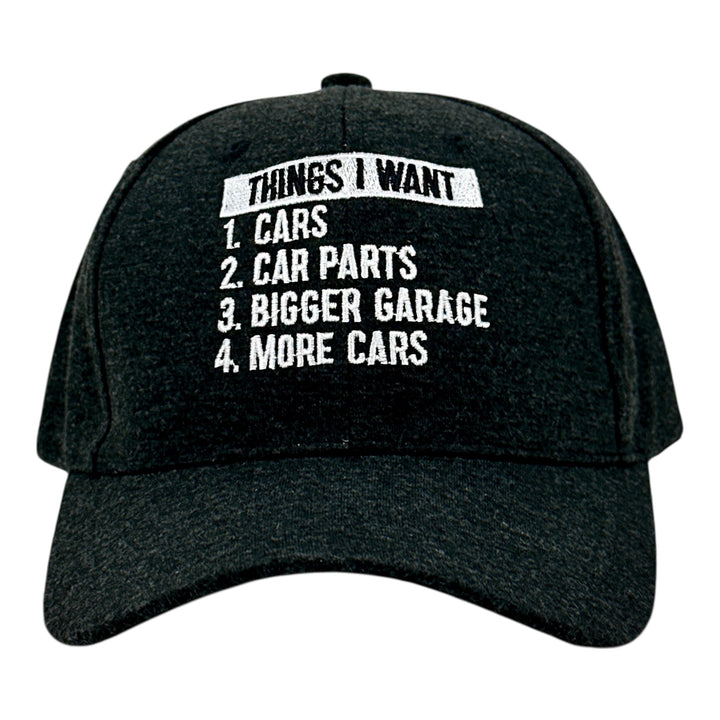 Funny Heather Black - Things I Want List Things I Want List Cars Nerdy mechanic Tee