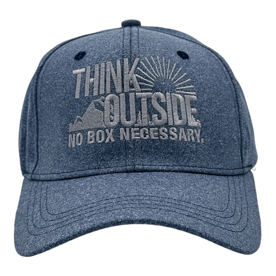 Funny Blue - Think Outside Think Outside Nerdy Camping sarcastic Tee