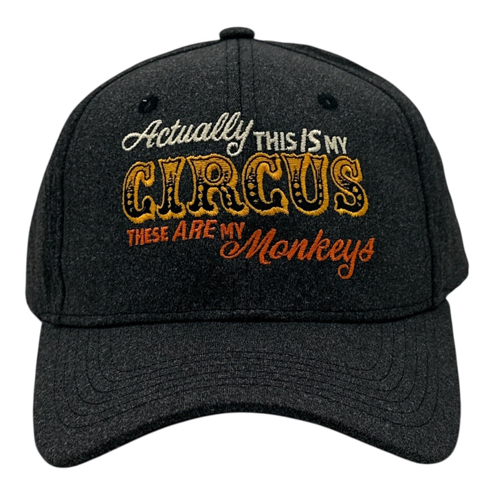 Funny Heather Black - My Circus Monkeys Actually This Is My Circus There Are My Monkeys Nerdy animal Tee