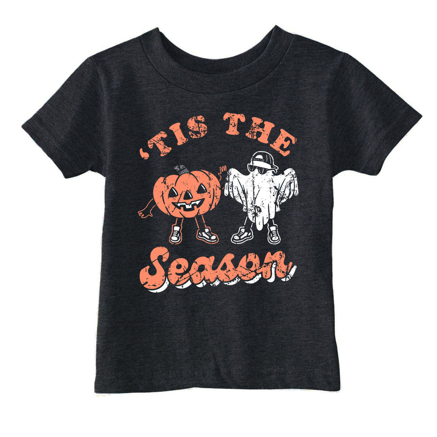 Funny Black Tis The Season Halloween Toddler T Shirt Nerdy Halloween Tee