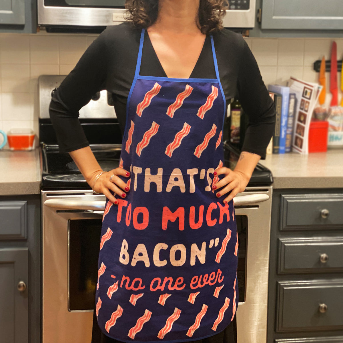 That&#39;s Too Much Bacon Sand No One Ever Oven Mitt + Apron