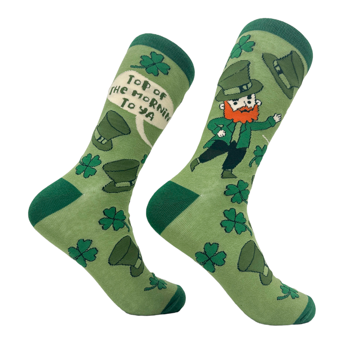 Funny Top of the Mornin Men&#39;s Top Of The Morning To Ya Sock Nerdy Saint Patrick&#39;s Day Tee