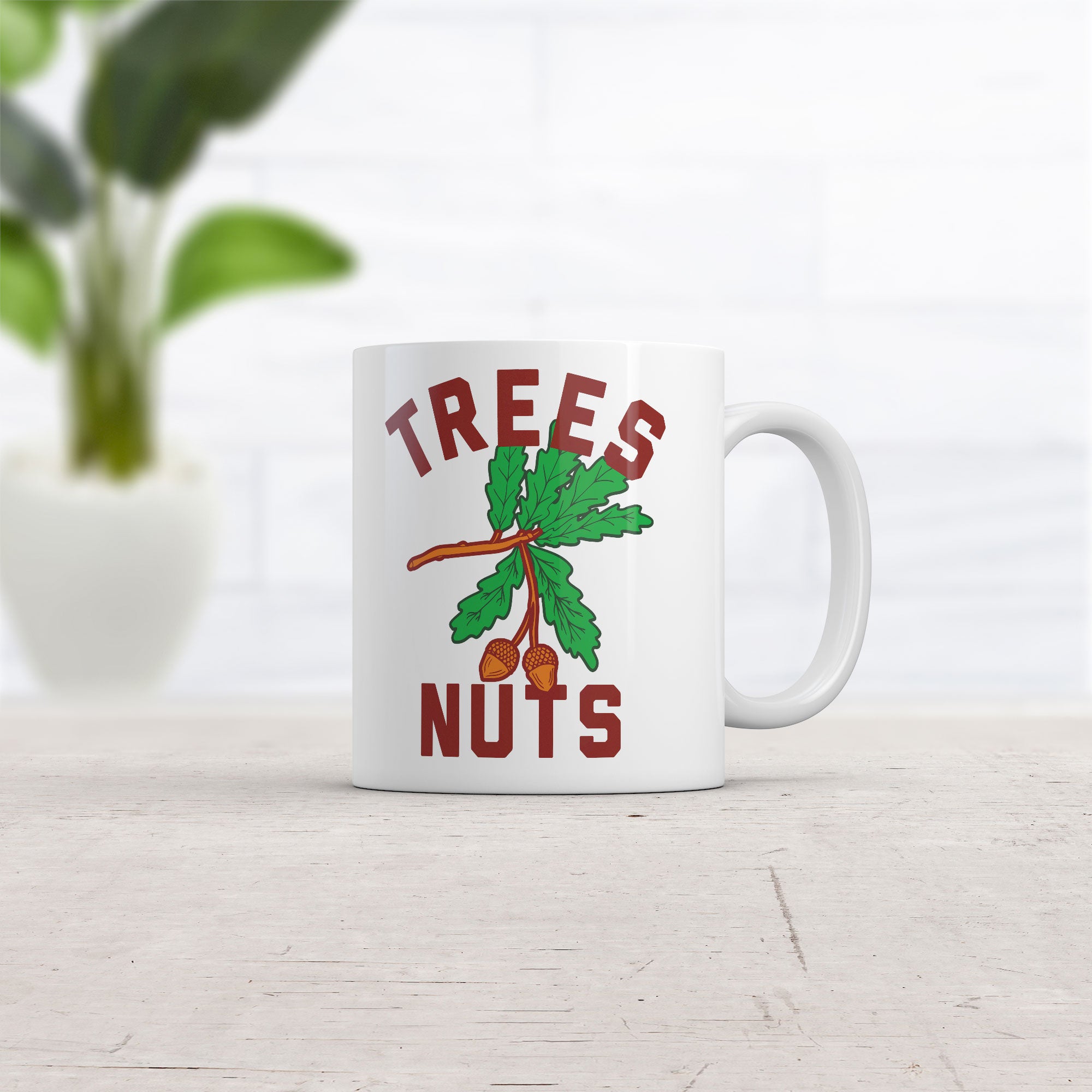 Funny White Trees Nuts Coffee Mug Nerdy sarcastic Tee