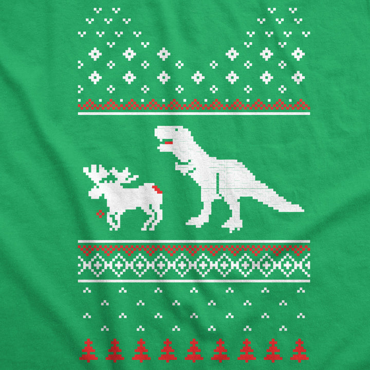 T-Rex Attack Ugly Christmas Sweater Men's T Shirt