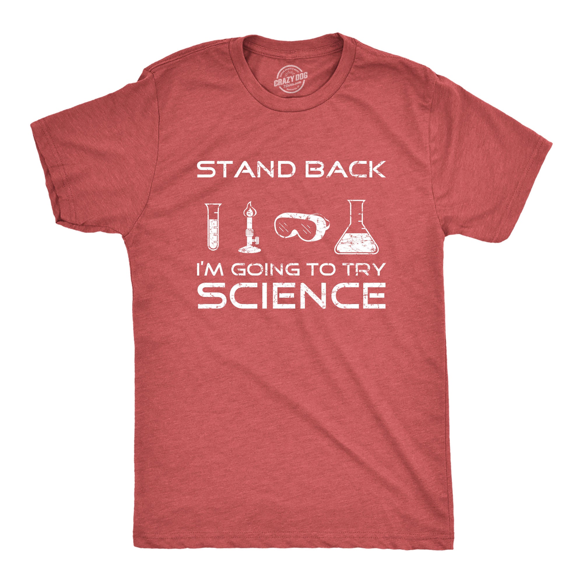 Funny Stand Back I'm Going To Try Science Mens T Shirt Nerdy Nerdy Science Tee