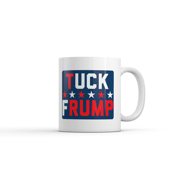 Funny White Tuck Frump Coffee Mug Nerdy Political Tee