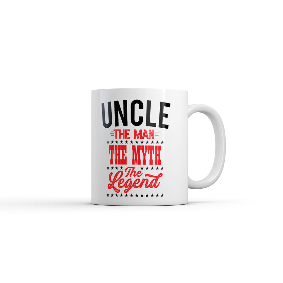Funny White Uncle The Man The Myth The Legend Coffee Mug Nerdy uncle sarcastic Tee
