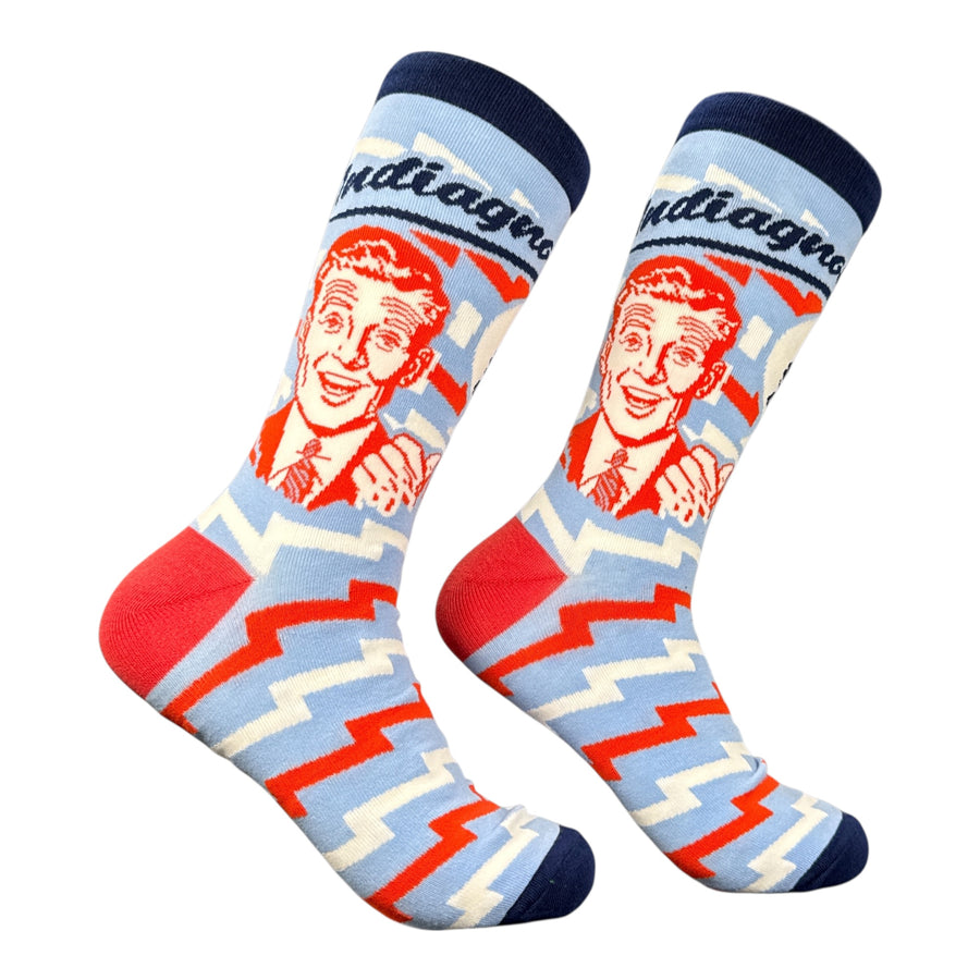 Funny Undiagnosed Undiagnosed But Something Aint Right Sock Nerdy mental Tee