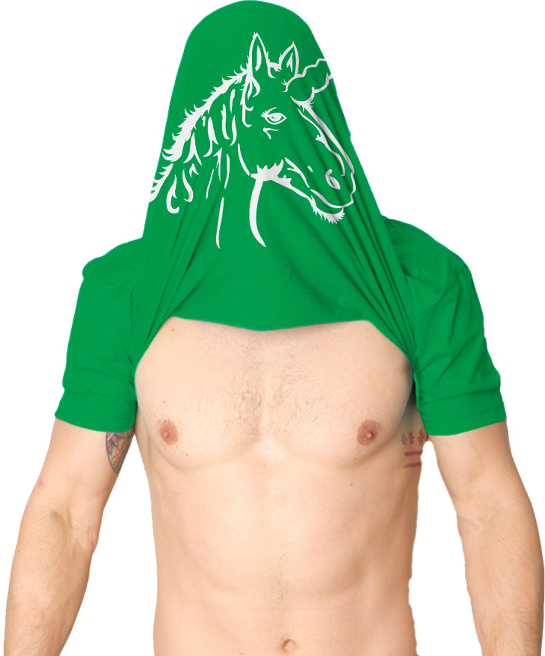 Funny Green Unicorn Flip Mens T Shirt Nerdy Flip Unicorn Tee