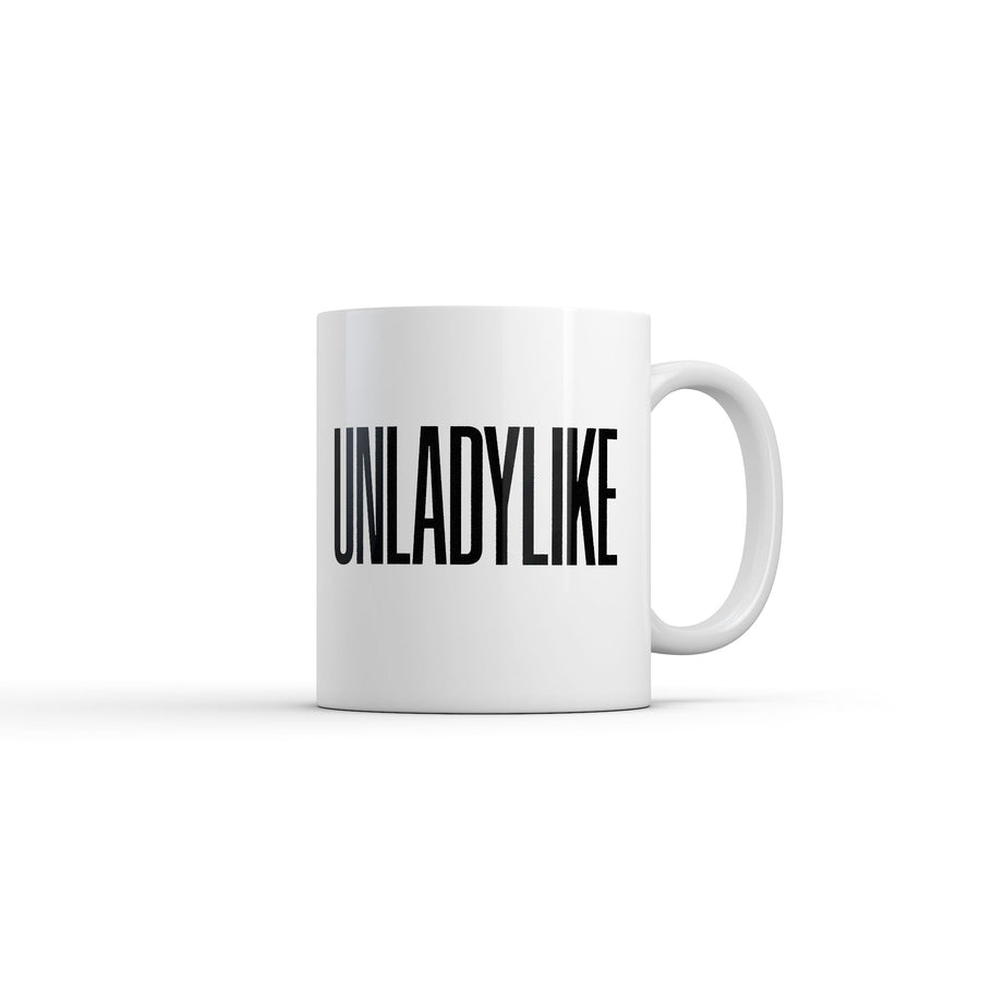 Funny White Unladylike Coffee Mug Nerdy Tee