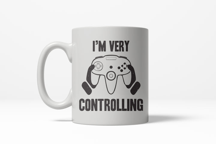 Funny White Very Controlling Coffee Mug Nerdy video game Tee