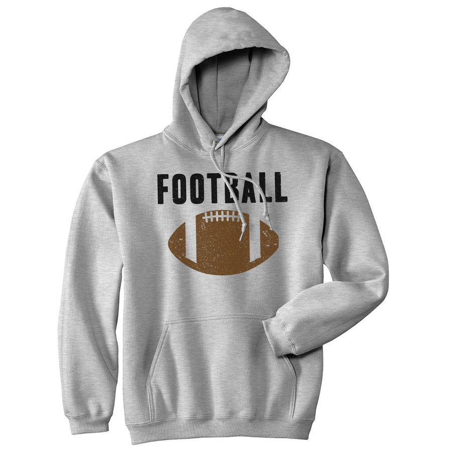 Funny Light Heather Grey Vintage Football Hoodie Nerdy Football Retro Tee