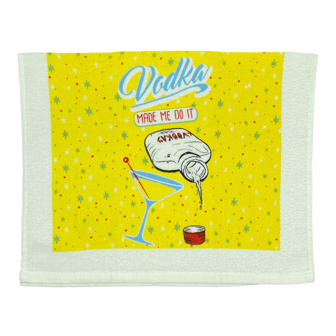 Funny Vodka Made Me Vodka Made Me Do It Tea Towel Nerdy Drinking Liquor Tee