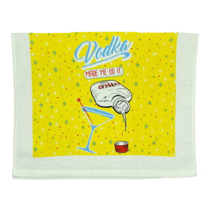 Funny Vodka Made Me Vodka Made Me Do It Tea Towel Nerdy Drinking Liquor Tee