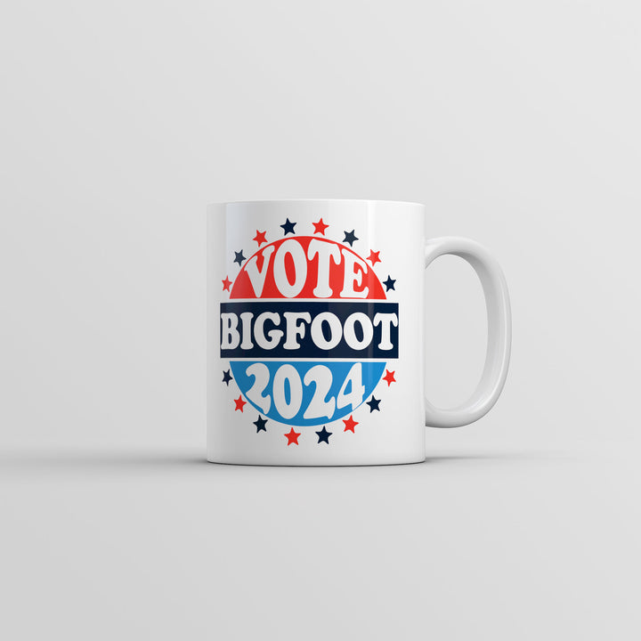 Funny White Vote Bigfoot 2024 Coffee Mug Nerdy Political sarcastic Tee