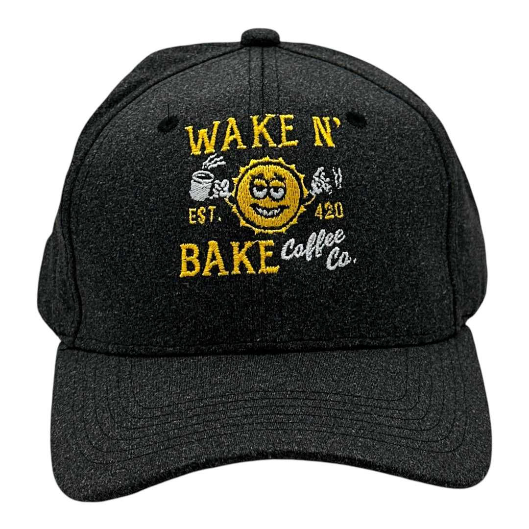 Funny Black - Wake N Bake Wake N Bake Coffee Co Nerdy 420 coffee sarcastic Tee
