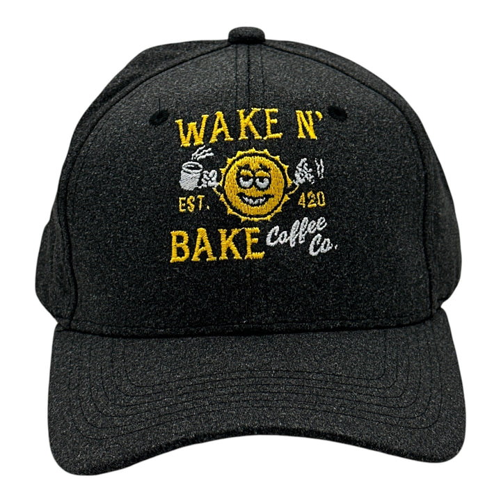 Funny Black - Wake N Bake Wake N Bake Coffee Co Nerdy 420 coffee sarcastic Tee