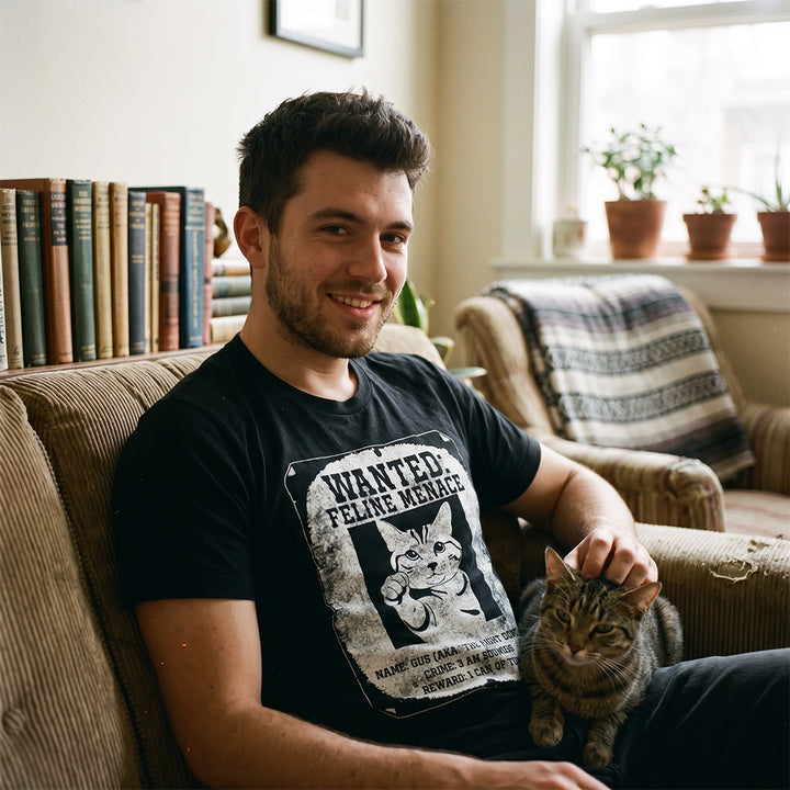 Wanted Feline Menace Men's T Shirt