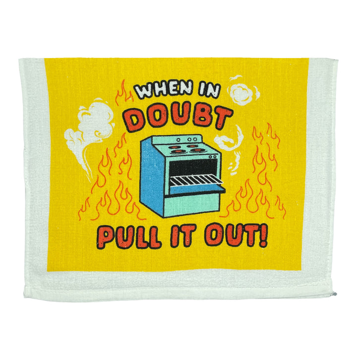 Funny Doubt Pull Out When In Doubt Pull It Out Tea Towel Nerdy Sex Food Tee