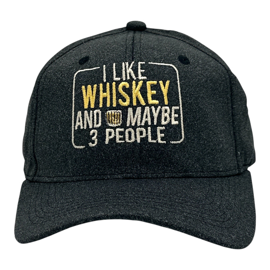 Funny Black - Whiskey 3 People I Like Whiskey And Maybe 3 People Nerdy Introvert drinking liquor Tee