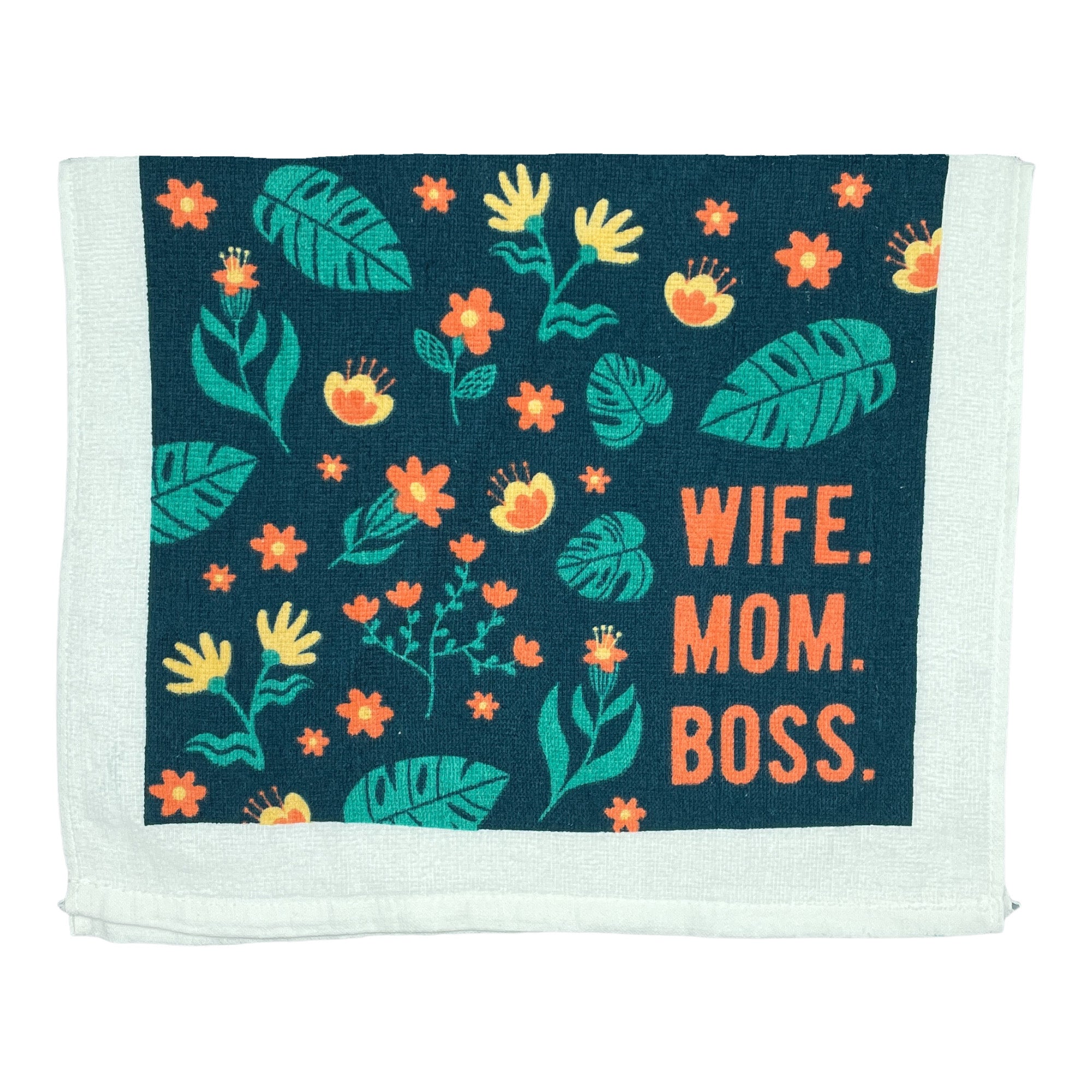 Funny Wife Mom Boss Wife Mom Boss Tea Towel Nerdy Mother's Day Tee