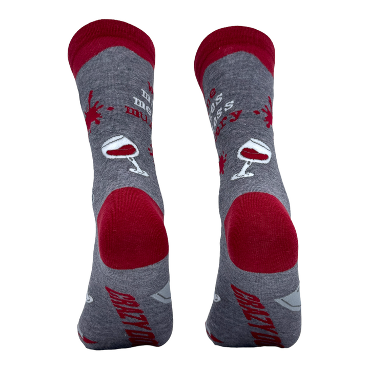 Women's Wine Makes Me Less Murdery Socks