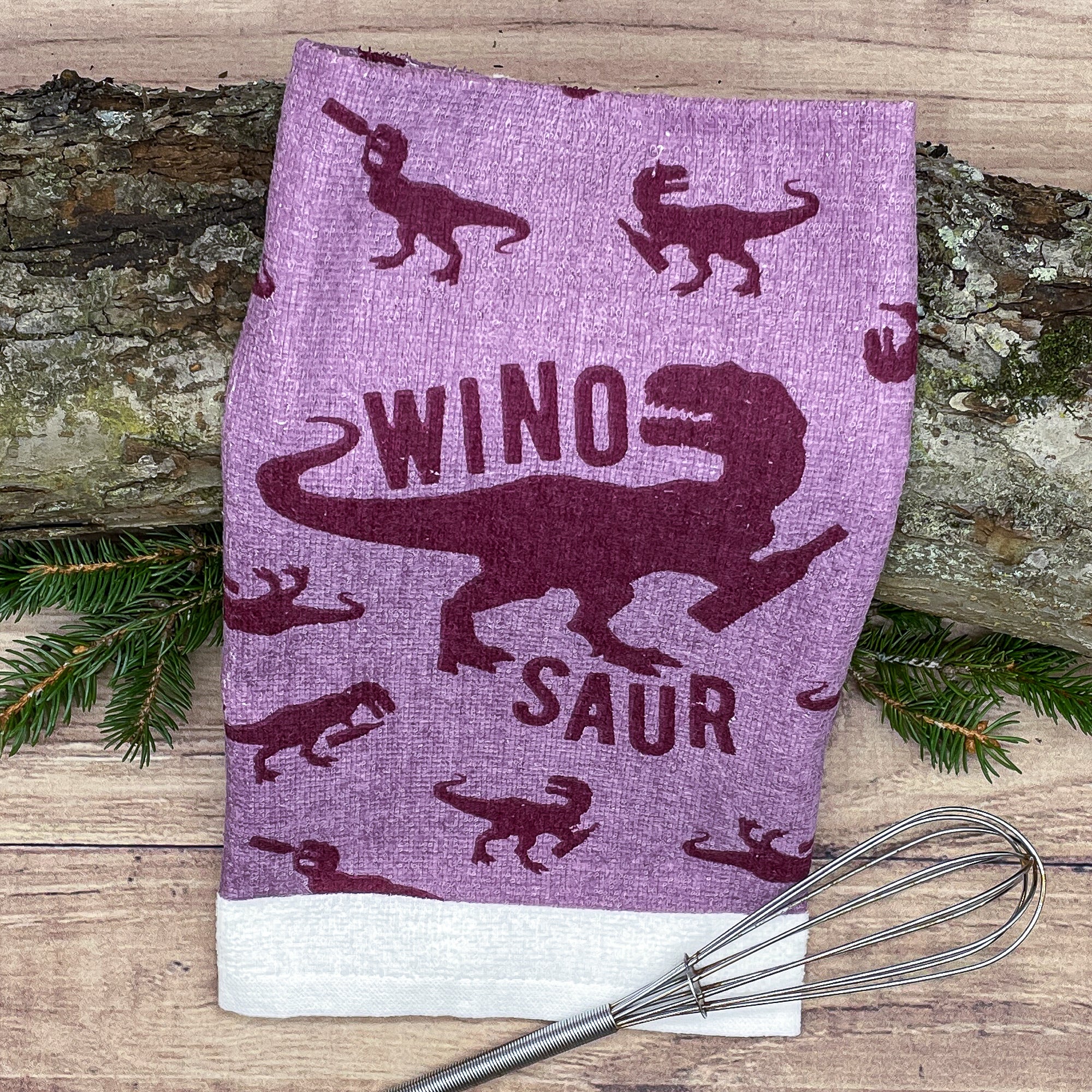 Funny Winosaur Winosaur Tea Towel Nerdy Wine Animal Tee