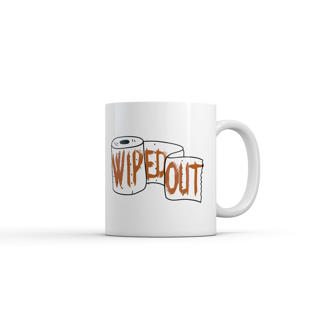Funny White Wiped Out Coffee Mug Nerdy toilet Tee
