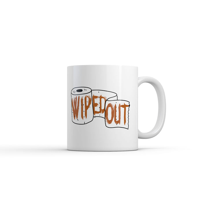Funny White Wiped Out Coffee Mug Nerdy toilet Tee
