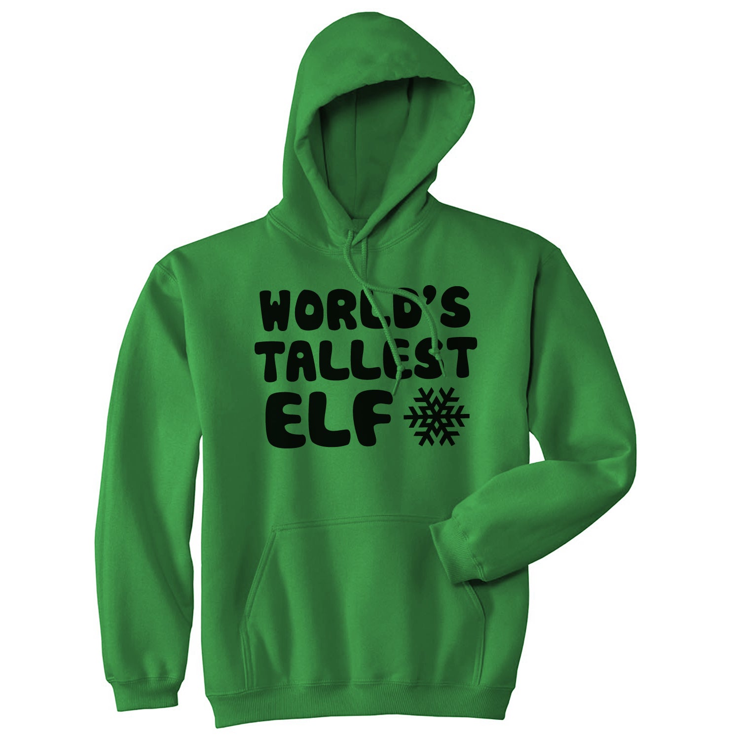Funny Green - Tallest Elf World's Tallest Elf Hoodie Nerdy Christmas Tee