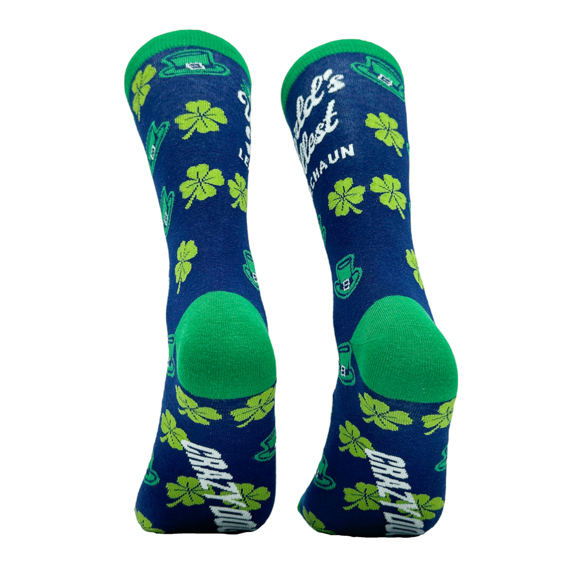 Men&#39;s Worlds Tallest Leprechaun Socks Funny St Paddys Day Folklore Joke Footwear