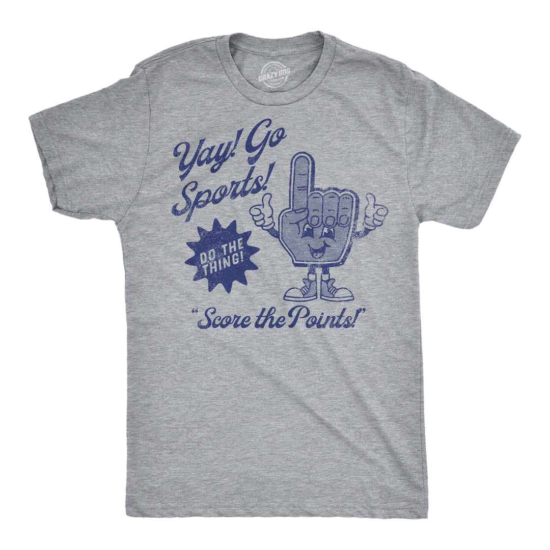Funny Light Heather Grey - Yay Go Sports Yay Go Sports Mens T Shirt Nerdy sarcastic Tee
