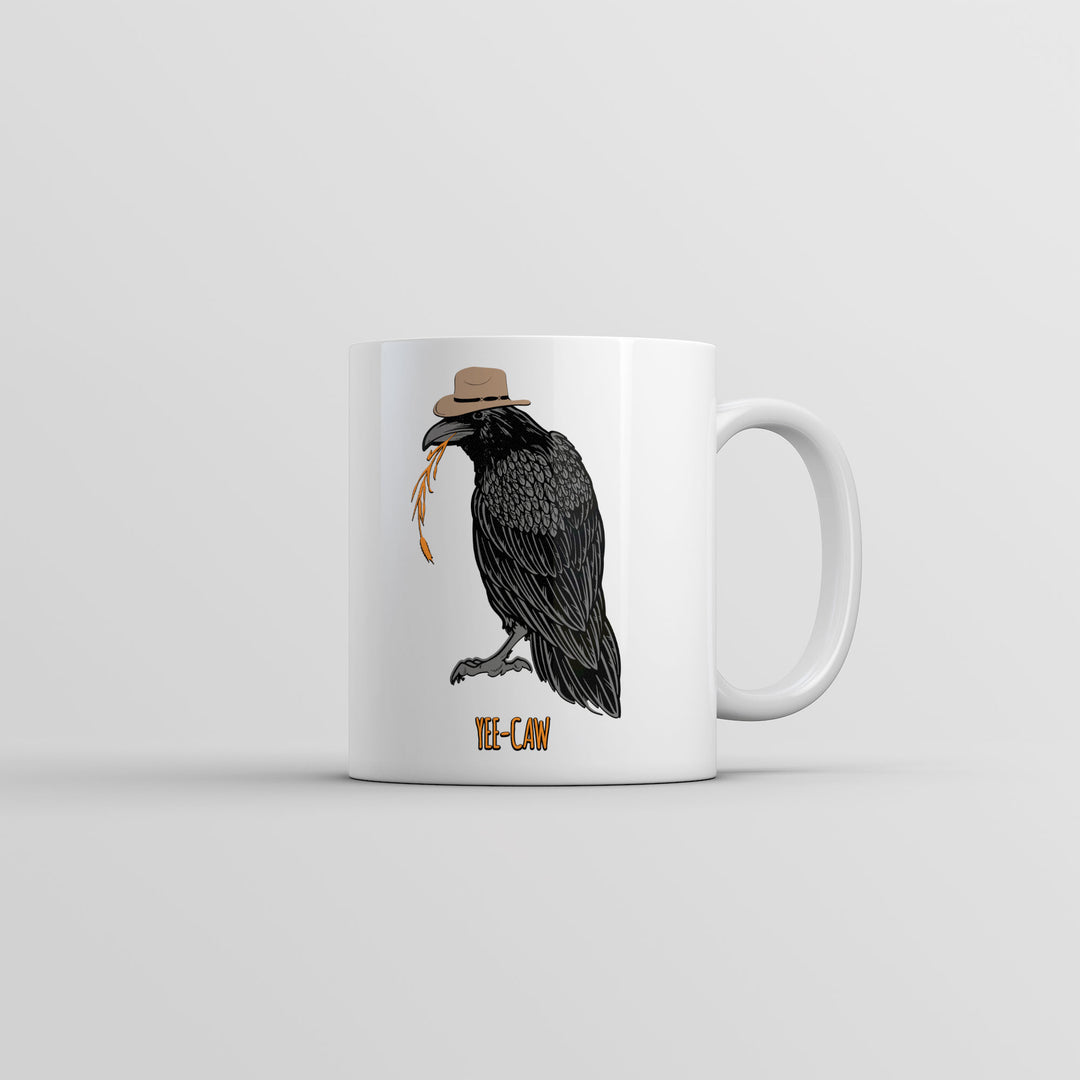 Funny White Yee Caw Coffee Mug Nerdy animal sarcastic Tee