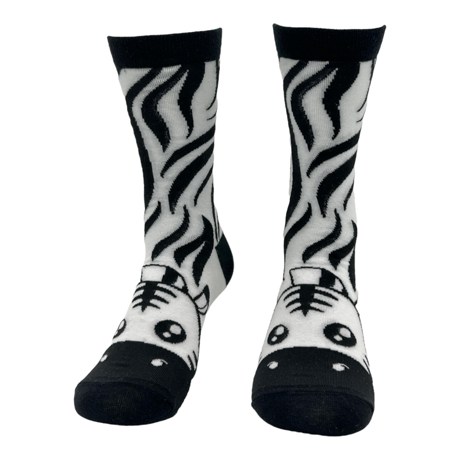 Funny Zebra Women's Zebra Sock Nerdy Animal Tee