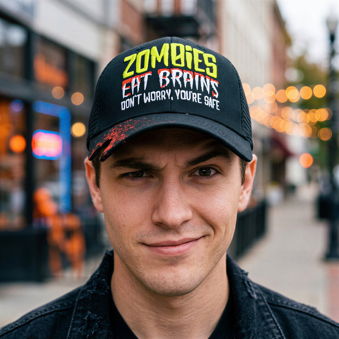 Zombies Eat Brains Dont Worry Youre Safe Hat