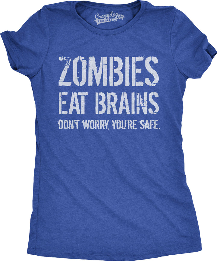 Funny Heather Royal Womens T Shirt Nerdy Halloween Sarcastic zombie Tee
