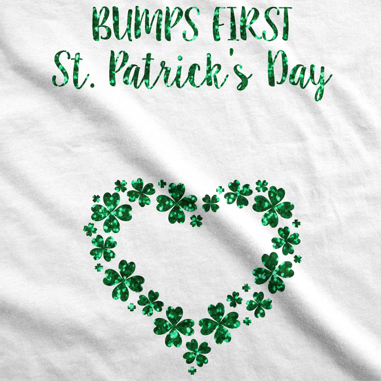 Funny White Bumps First St. Patrick’s Day Maternity T Shirt Nerdy Saint Patrick's Day Tee