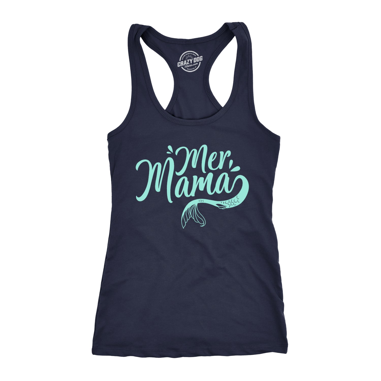 Funny Navy Mermama Womens Tank Top Nerdy Mother's Day Tee