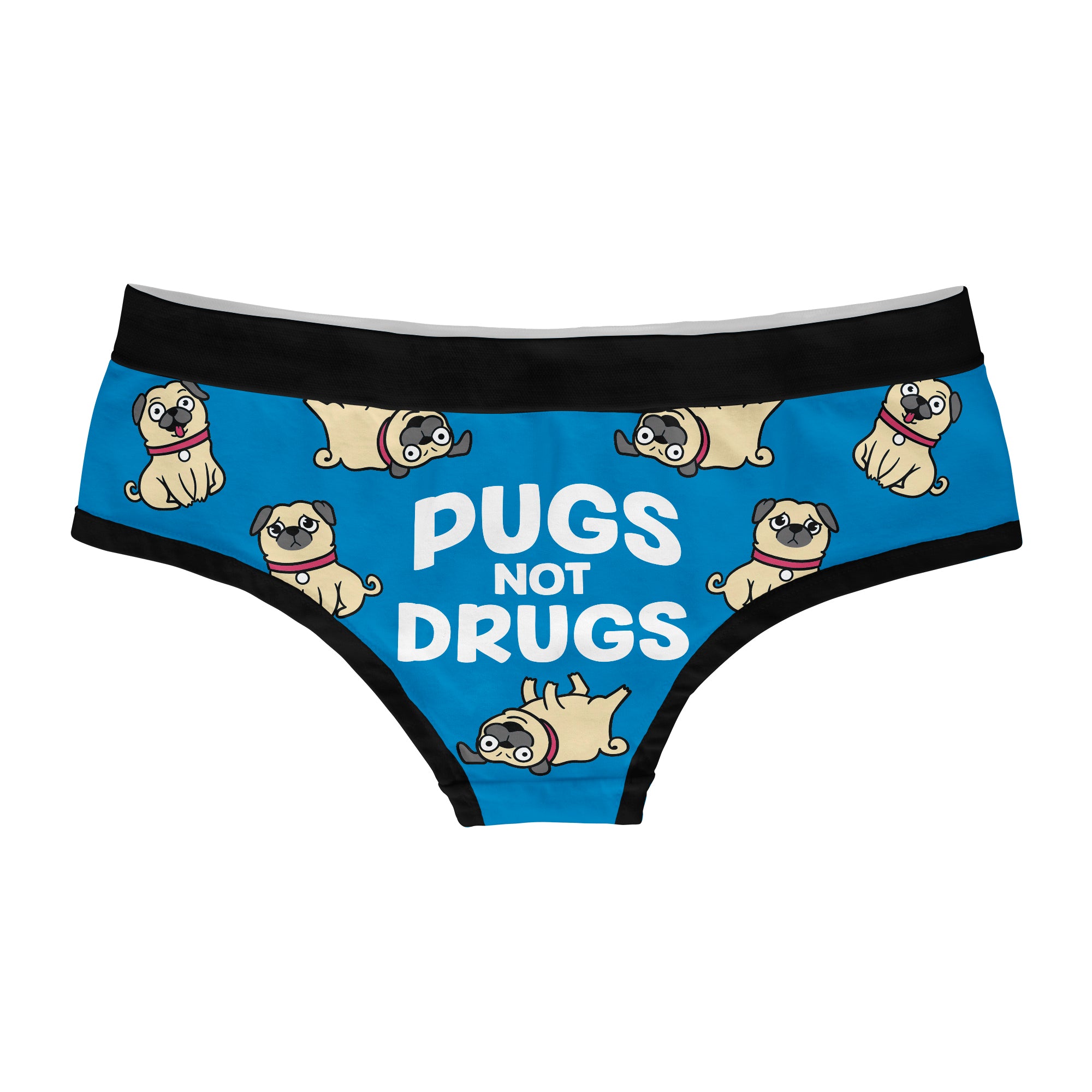 Funny Blue Pugs Not Drugs Nerdy Dog Dog Sex Tee