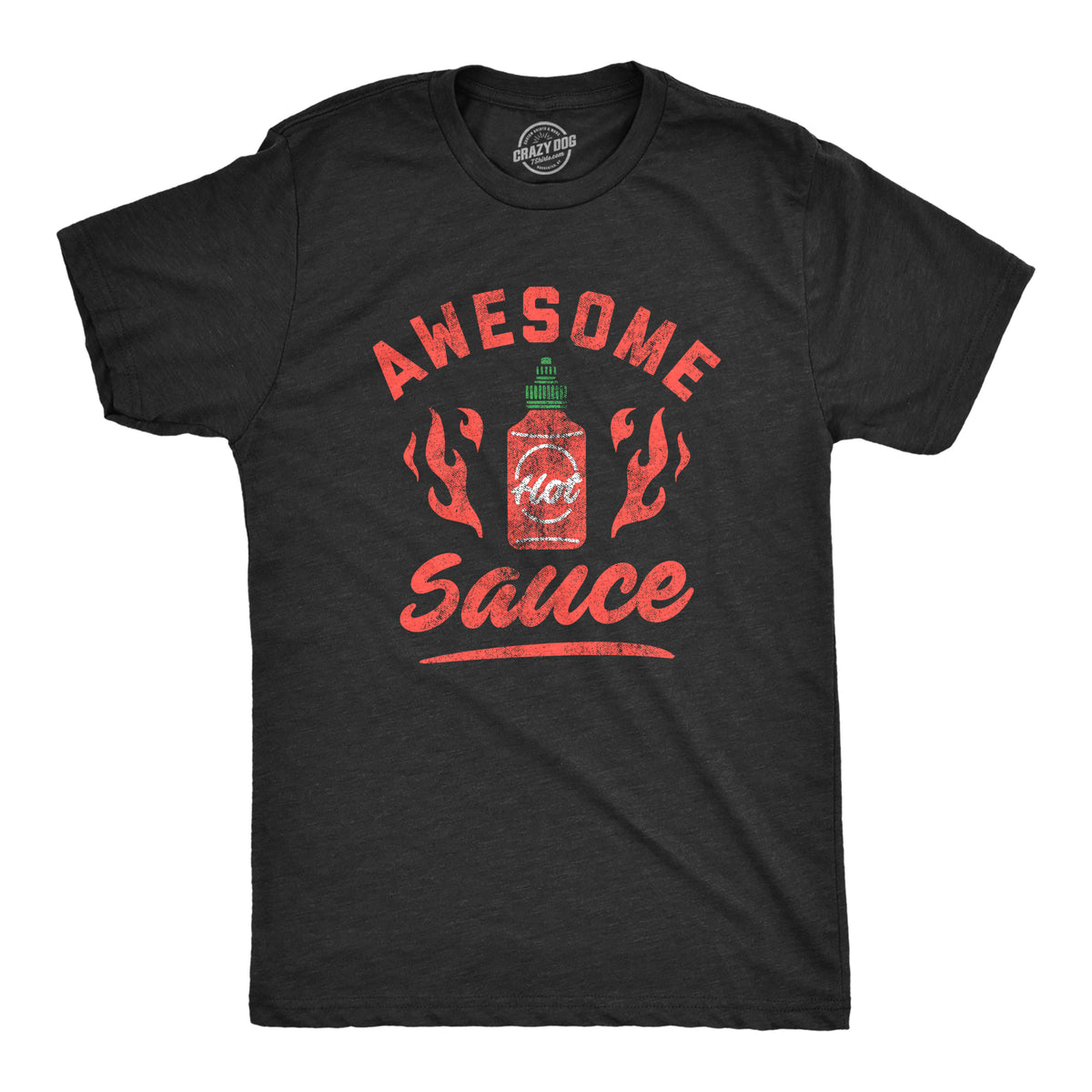 Funny Heather Black Awesome Sauce Mens T Shirt Nerdy Food Sarcastic Tee
