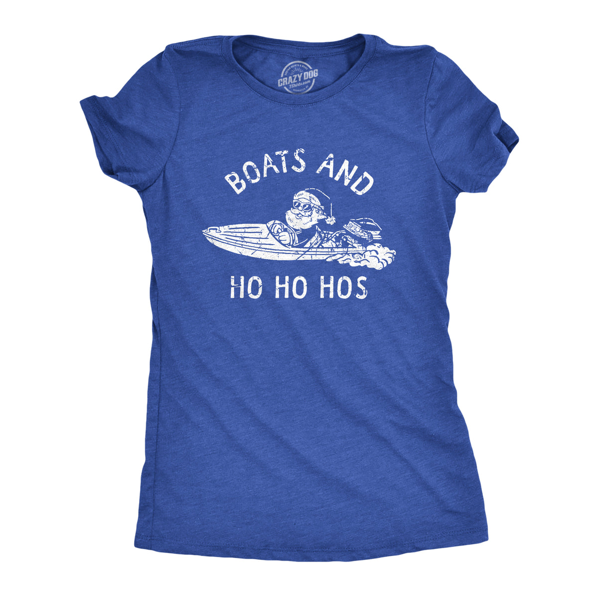Funny Heather Royal - BOATS Boats And Ho Ho Hos Womens T Shirt Nerdy Christmas Sarcastic Tee