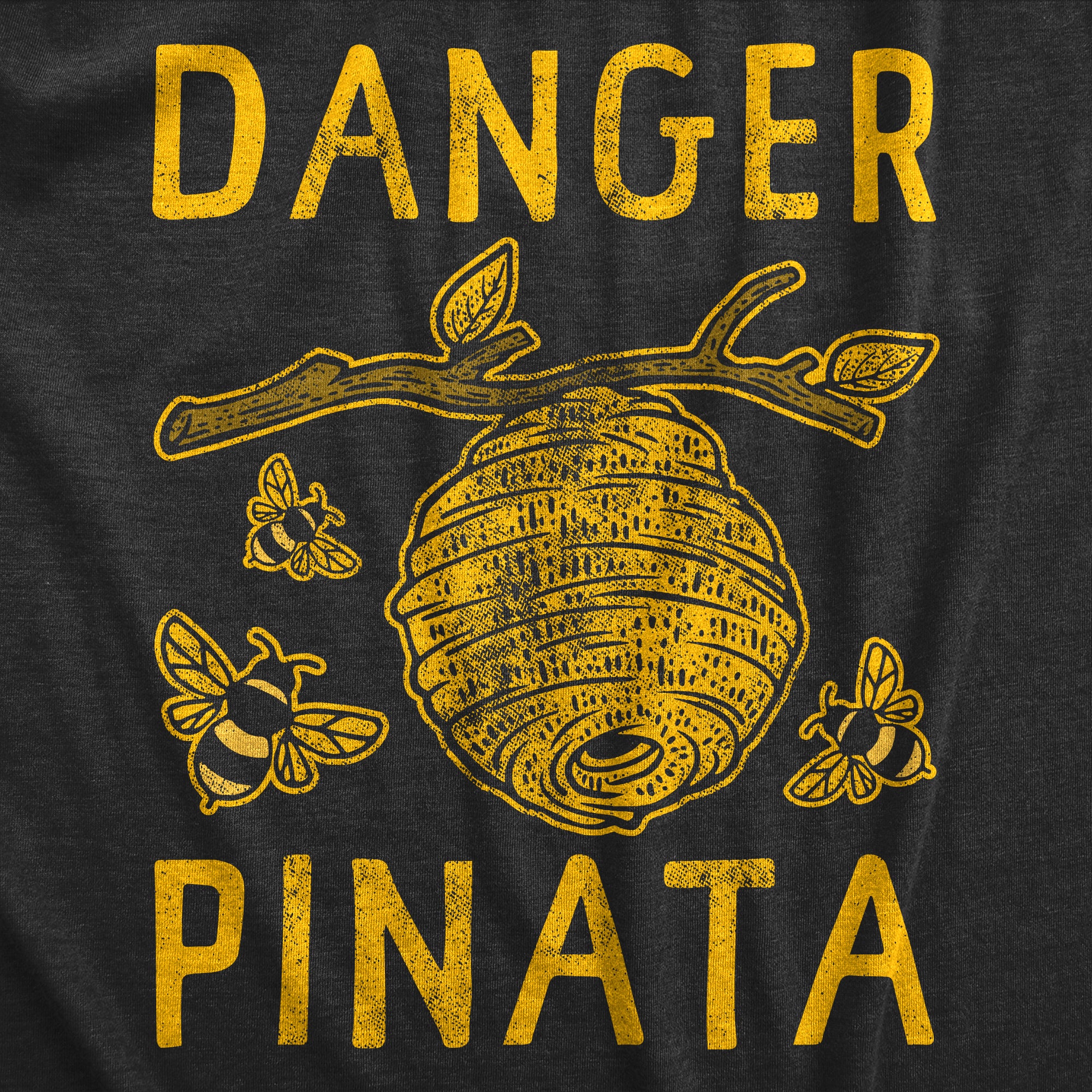 Funny Heather Black Danger Pinata Mens T Shirt Nerdy animal Tee