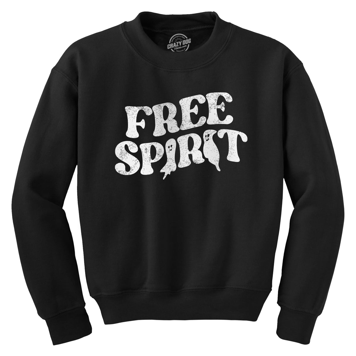Funny Heather Black Free Spirit Sweatshirt Nerdy Halloween Sarcastic Tee