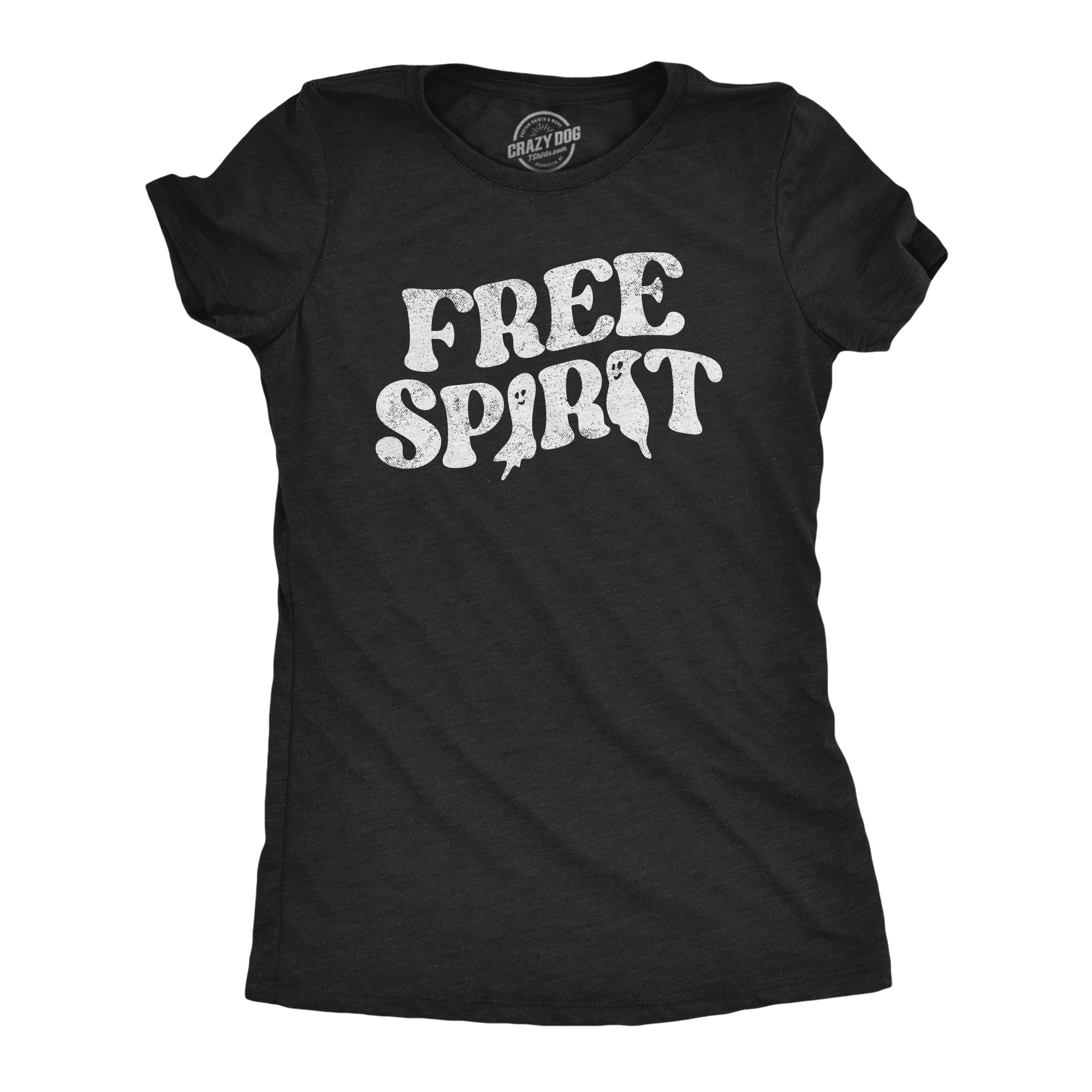 Funny Heather Black Free Spirit Womens T Shirt Nerdy Halloween Sarcastic Tee