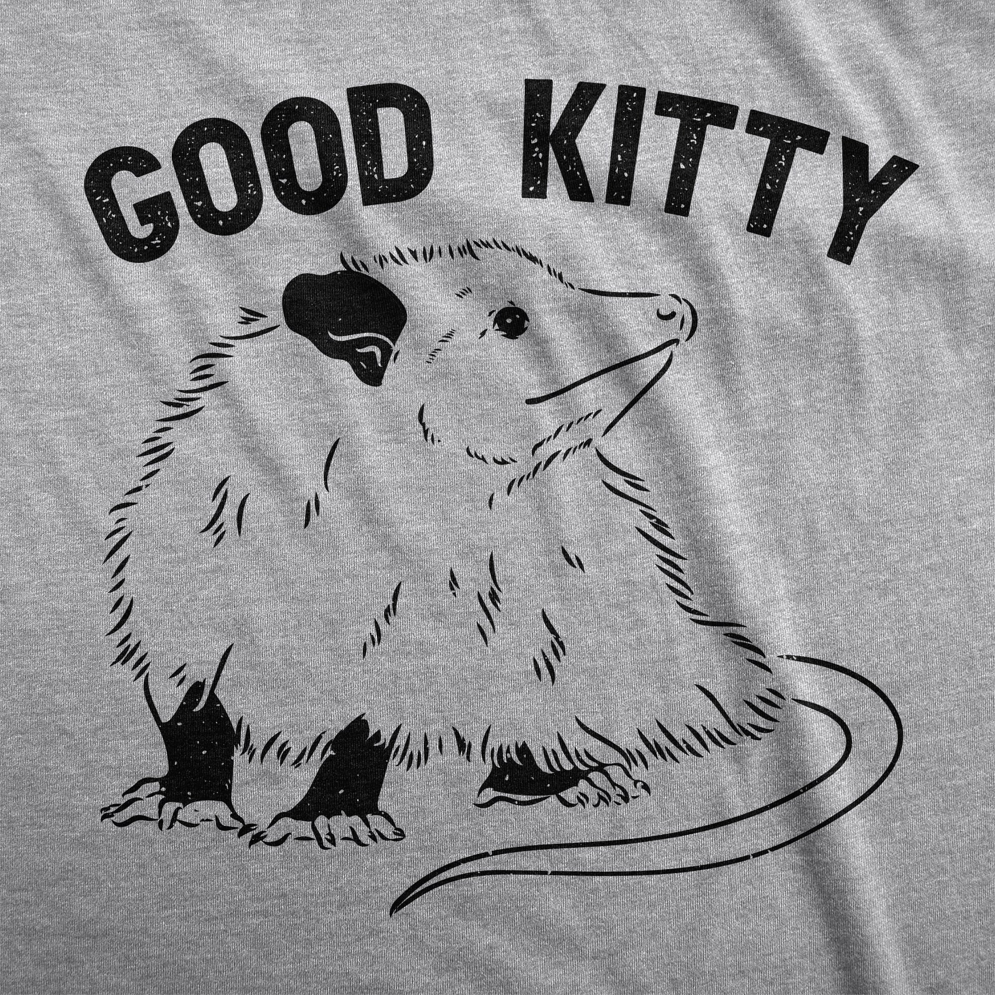 Funny Light Heather Grey - KITTY Good Kitty Mens T Shirt Nerdy Cat Animal Sarcastic Tee