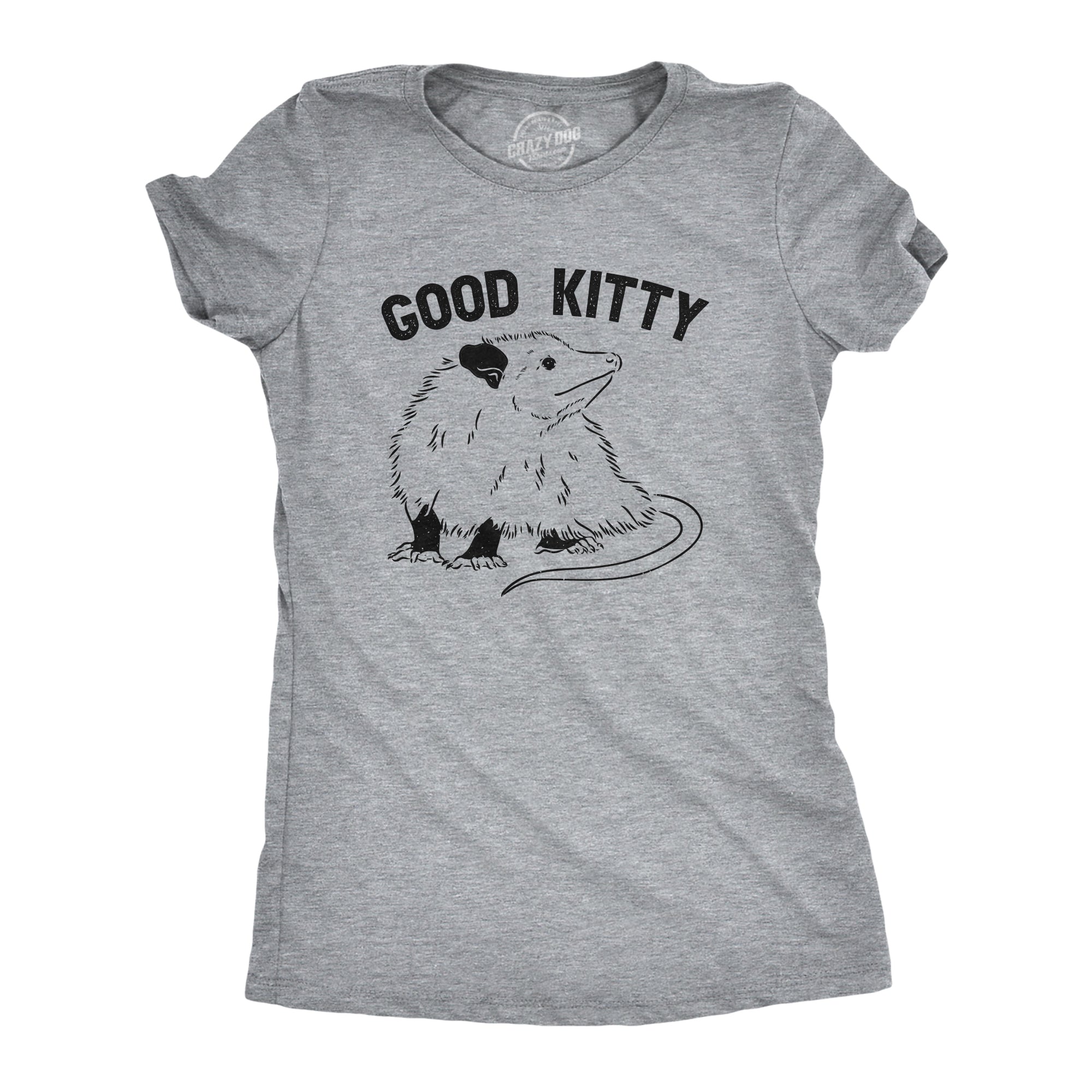 Funny Light Heather Grey - KITTY Good Kitty Womens T Shirt Nerdy Cat Animal Sarcastic Tee