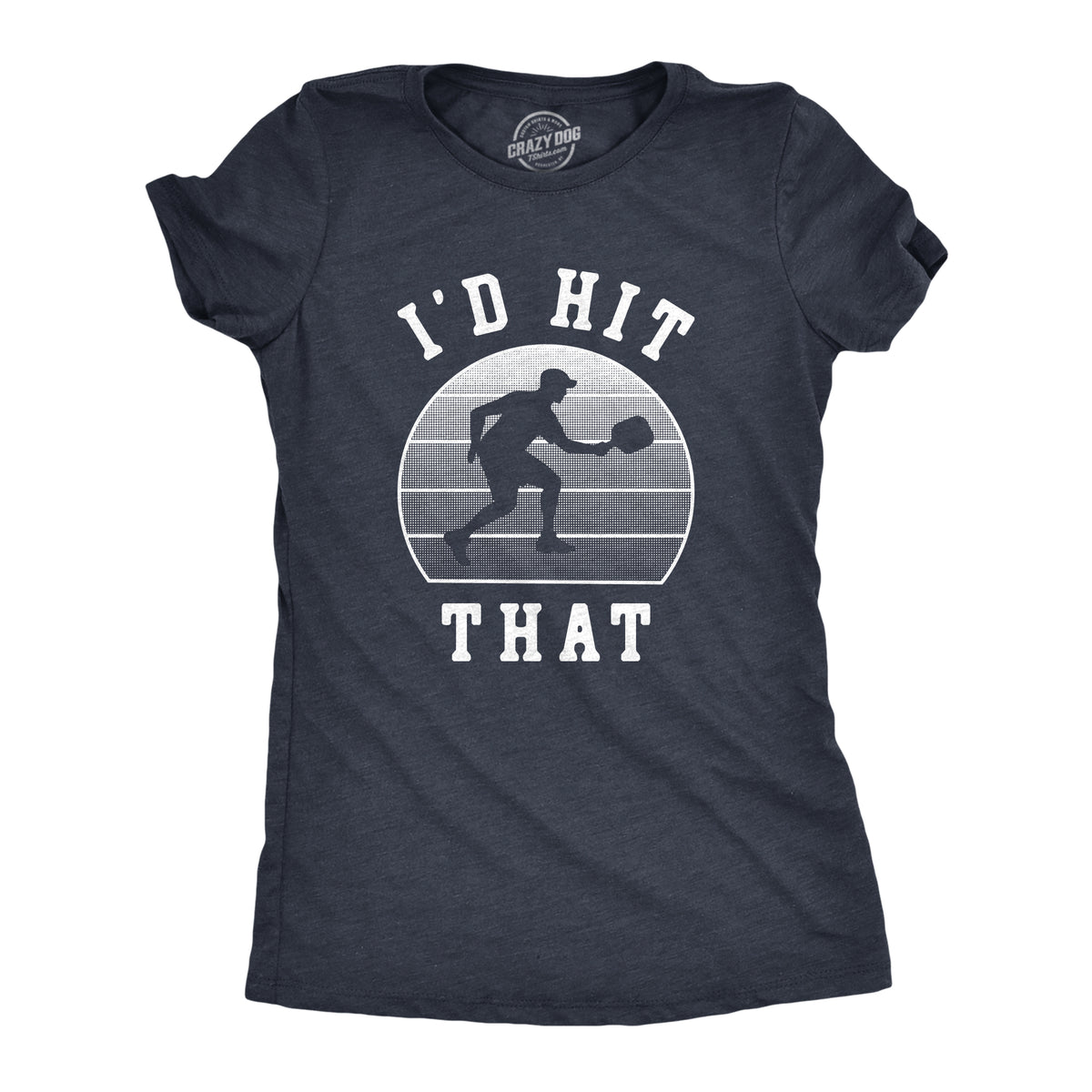 Funny Heather Navy Id Hit That Womens T Shirt Nerdy fitness Tee