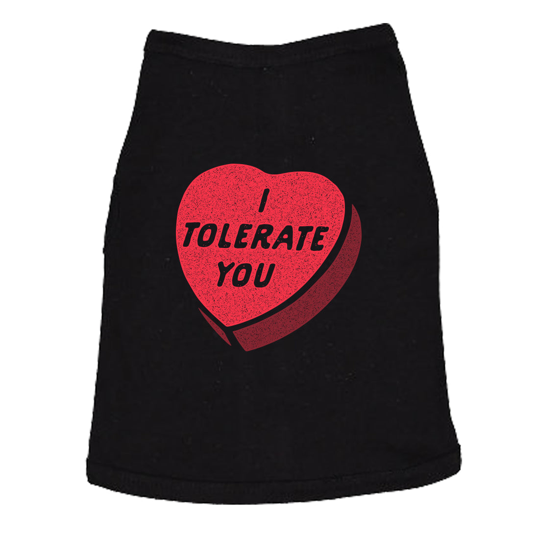 Funny Heather Black I Tolerate You Dog Shirt Nerdy Valentine&#39;s Day Dog Tee
