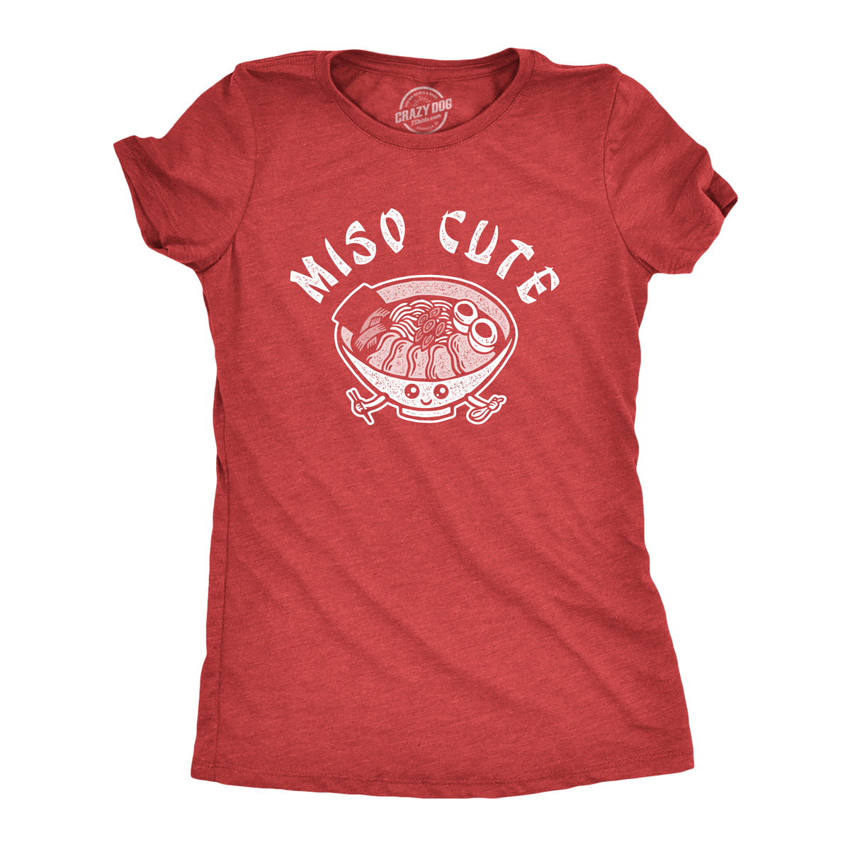 Funny Heather Red Miso Cute Womens T Shirt Nerdy Food Sarcastic Tee